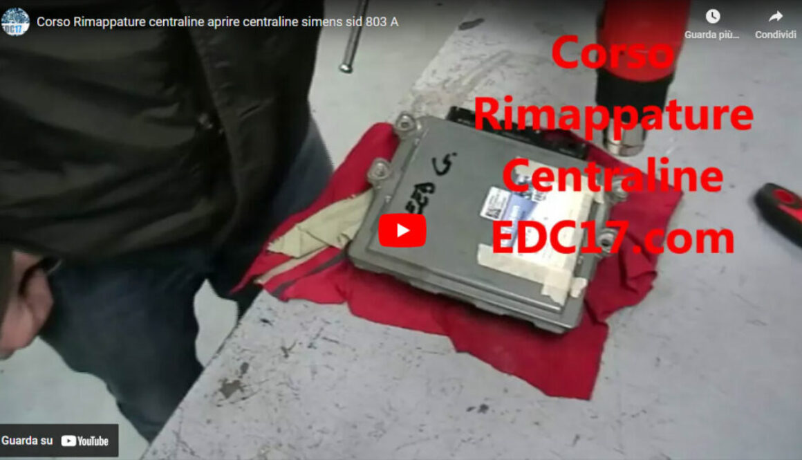 Corso Rimappature centraline – Aprire centraline simens sid 803 A