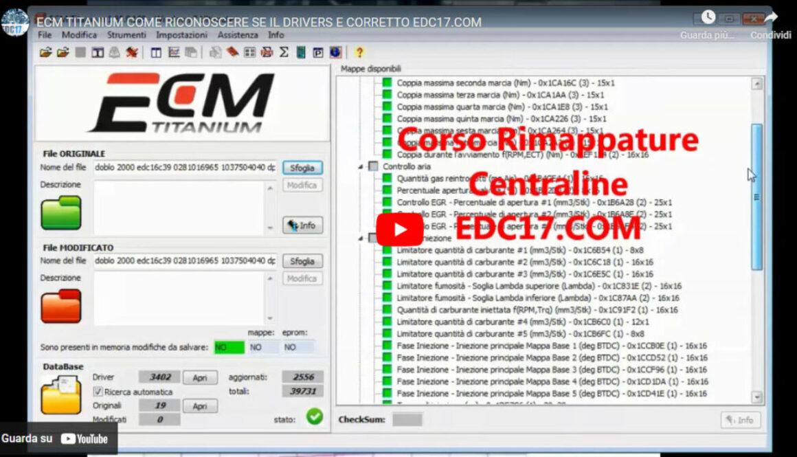 ECM TITANIUM – Come riconoscere se il drivers è corretto