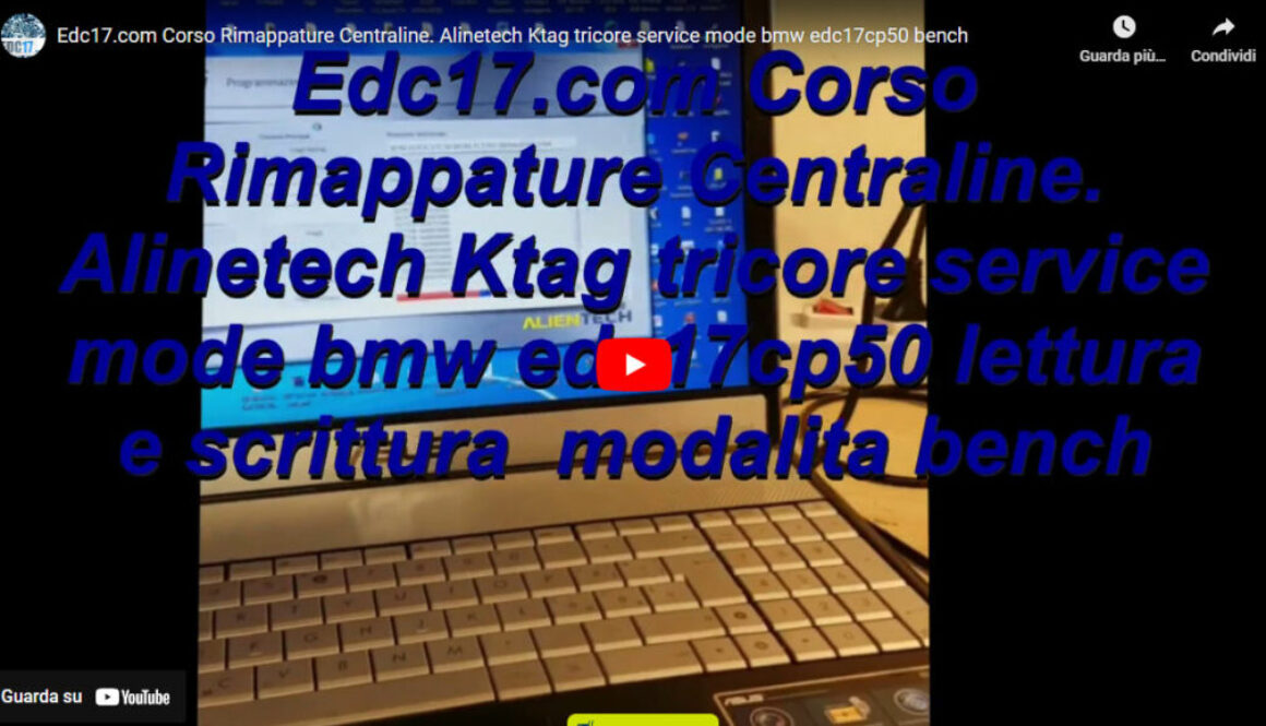 Alinetech Ktag tricore service modalita bench