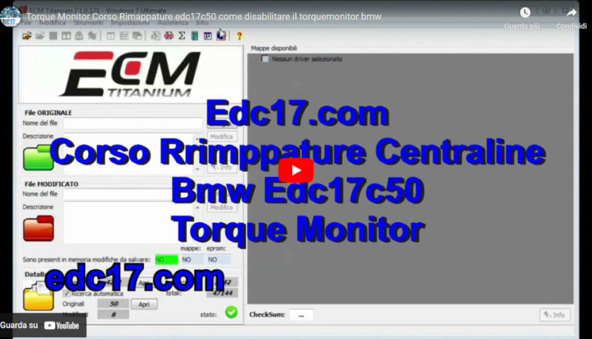 Torque Monitor edc17c50 come disabilitare il torquemonitor bmw